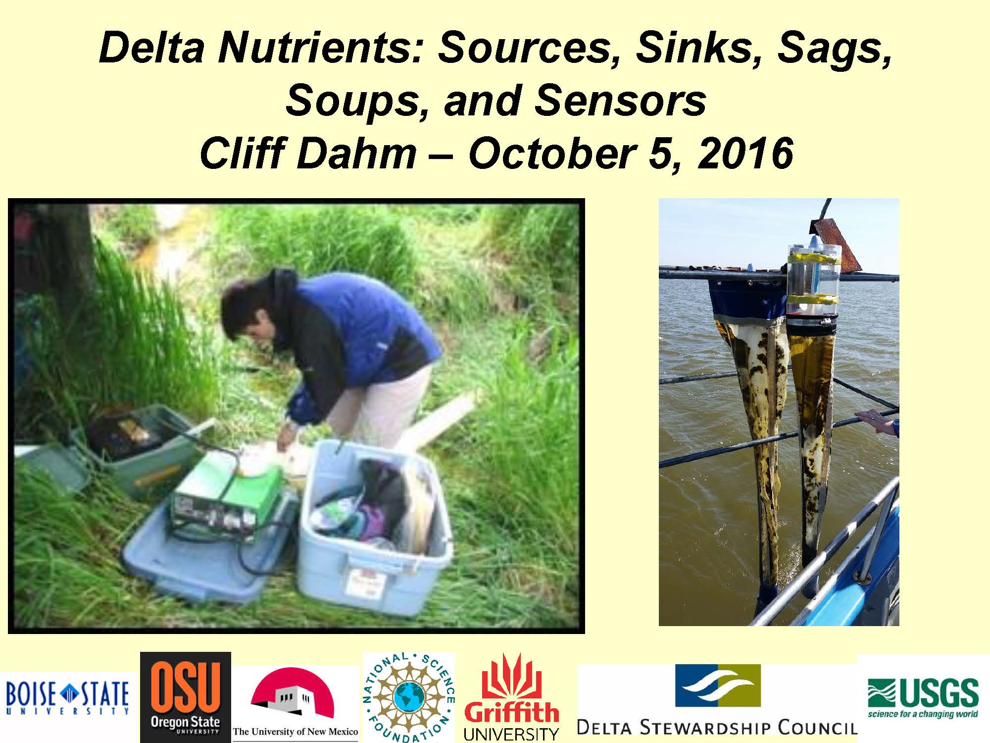 Delta Nutrients Sources Sinks Sags Soups And Sensors