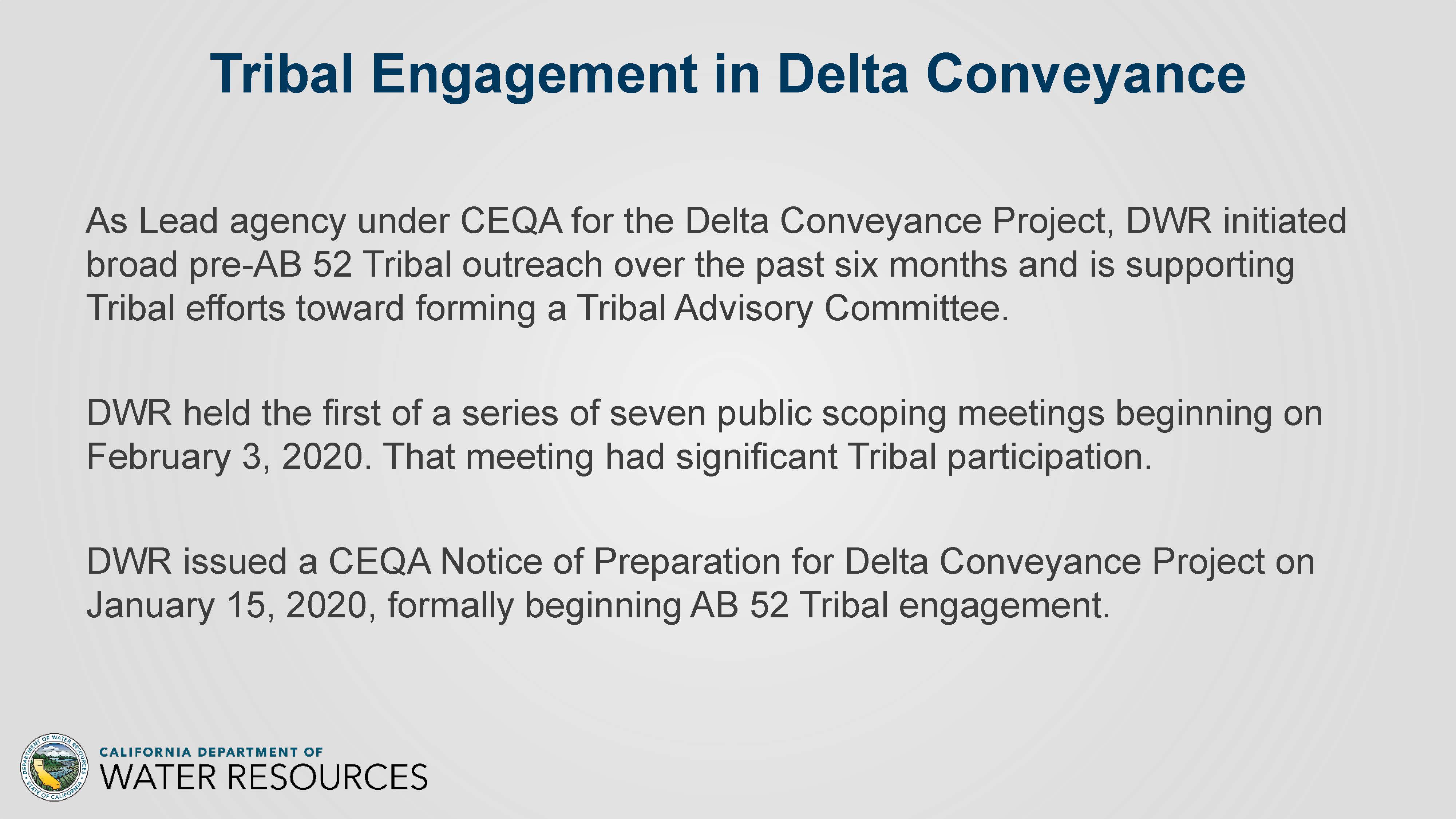 Ca Water Commission Delta Conveyance Update Tribal Engagement In