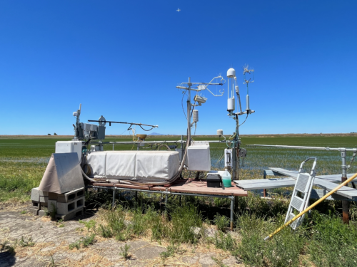 Instruments used to analyze greenhouse gases on Staten Island.