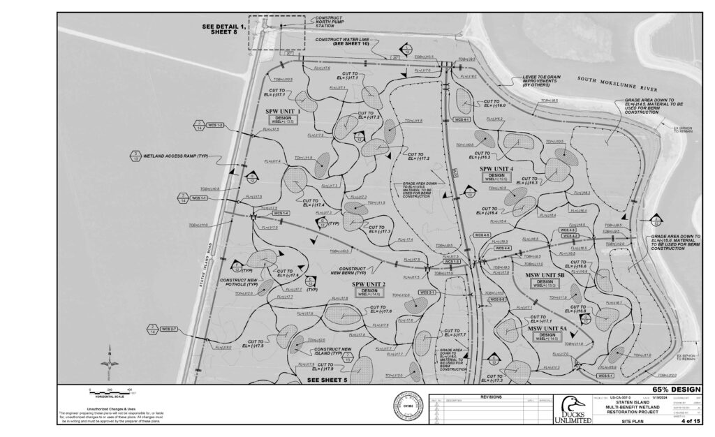 Preliminary design for part of the Staten Island wetland restoration.